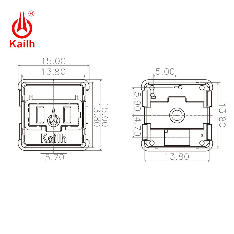 Kailh Choc Red Crystal Switch low profile Switch Chocolate Mechanical Keyboard Switch RGB SMD Red stem linear hand feeling