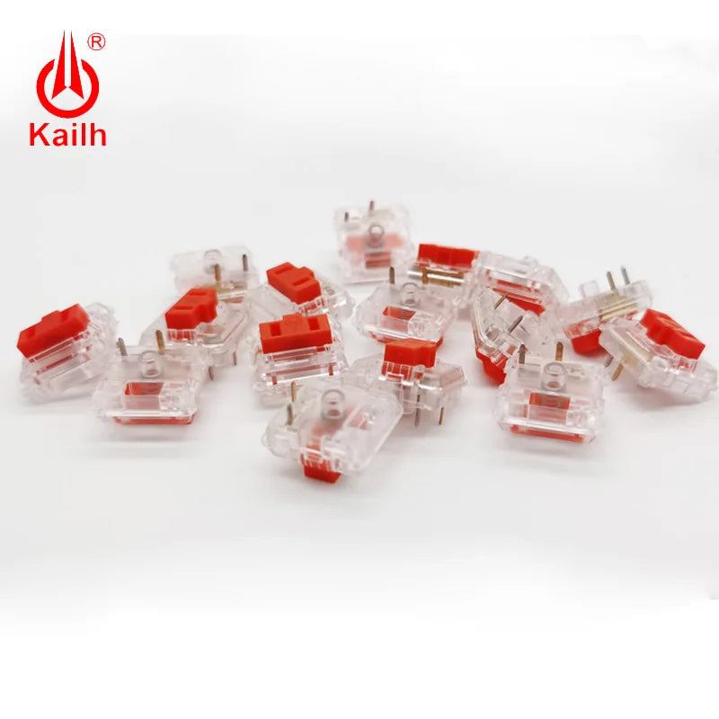 Kailh Choc Red Crystal Switch low profile Switch Chocolate Mechanical Keyboard Switch RGB SMD Red stem linear hand feeling